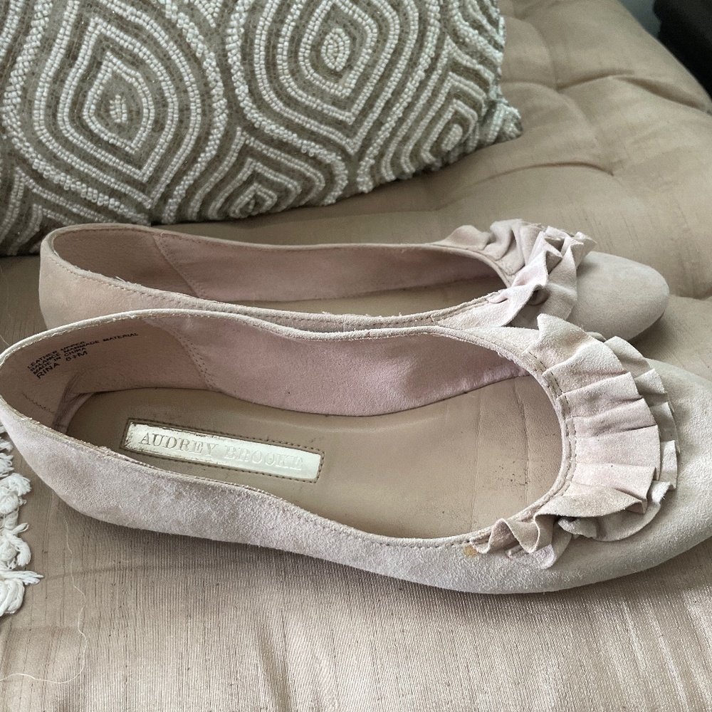 Cream ballet flats